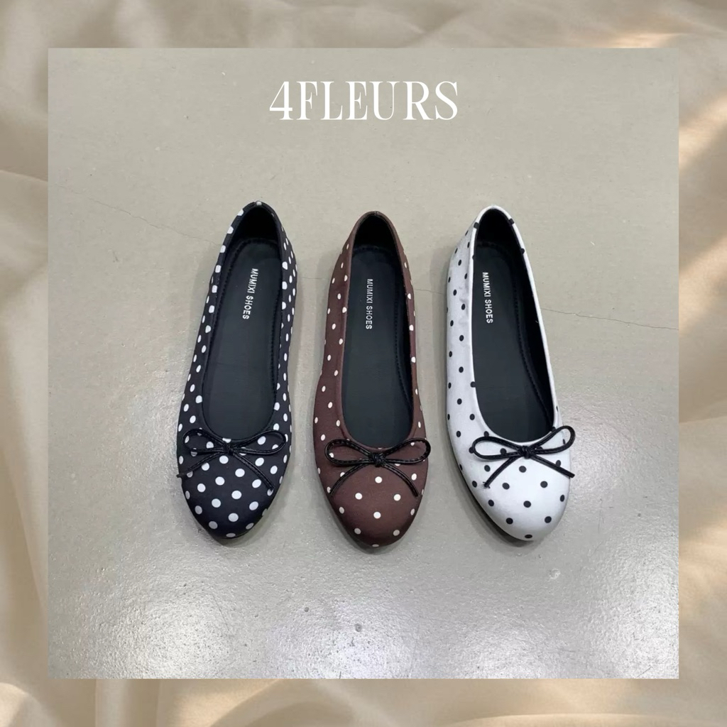4Fleurs|Order - DOTIE Shoes 🩰 Giày búp bê MUMIXI chấm bi dễ dàng phối đồ