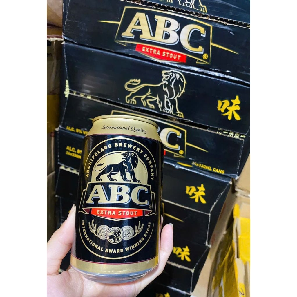 (1 Thùng 24 Lon) Bia Đen ABC Extra Stout Campuchia 330ml Nồng Độ 8%
