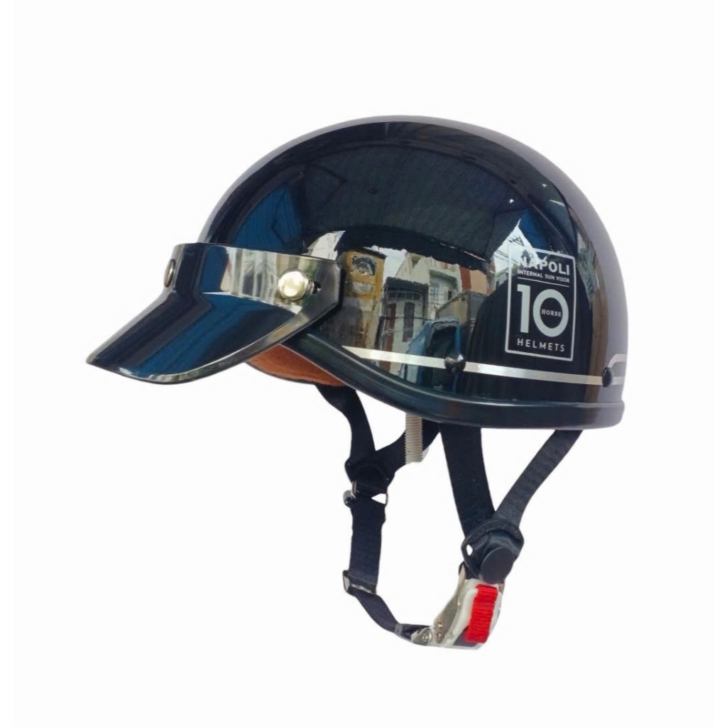 Mũ bảo hiểm 1/2 đầu lưỡi trai thời trang Napoli (N120)