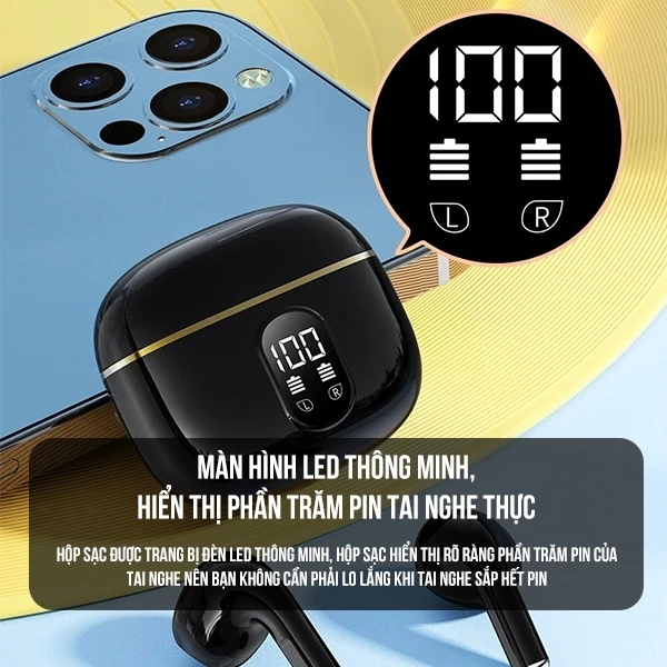 Tai nghe bluetooth X87 TWS v5.4 không dây bass mạnh nút chạm cảm ứng âm thanh HIFI | BigBuy360 - bigbuy360.vn