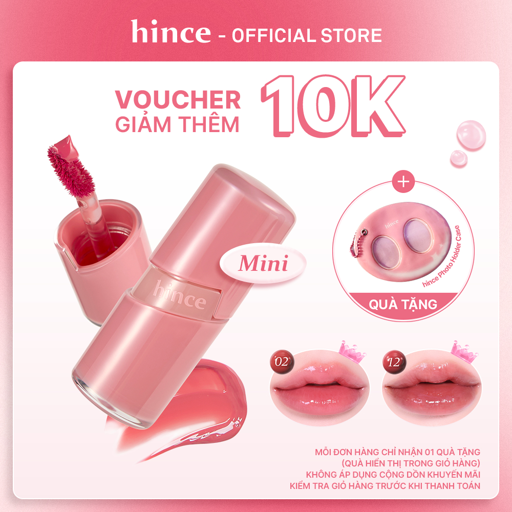 [Mini] Son gel tint căng bóng tự nhiên hince Raw Glow Gel Tint Mini