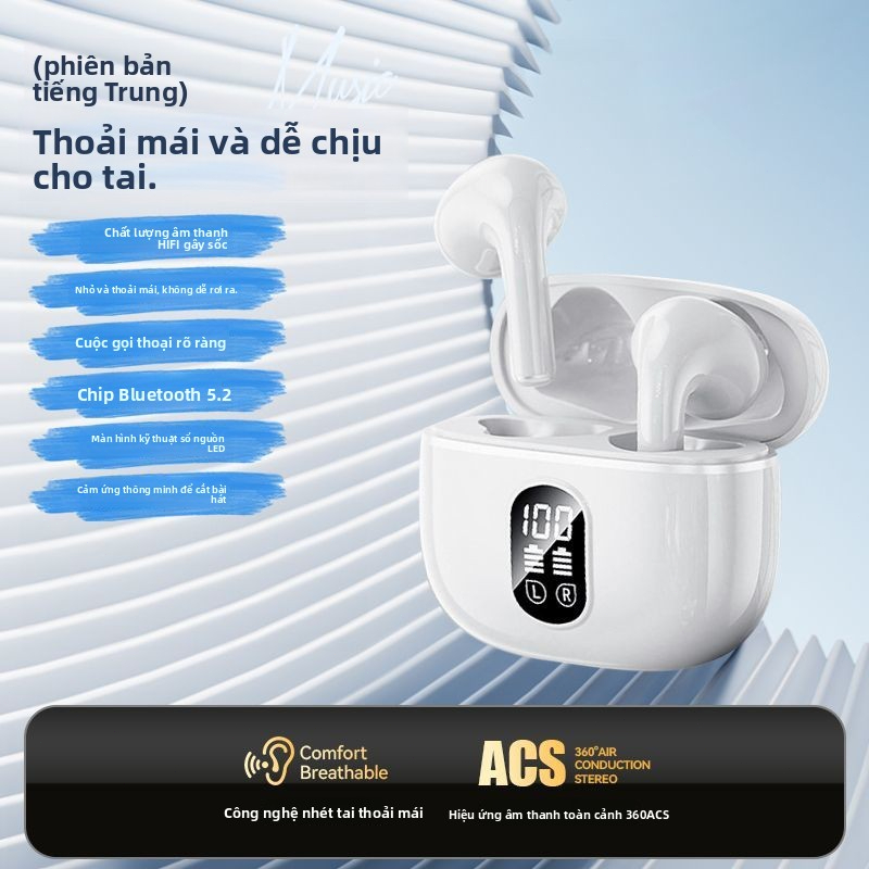 Tai nghe bluetooth X87 TWS v5.4 không dây bass mạnh nút chạm cảm ứng âm thanh HIFI | BigBuy360 - bigbuy360.vn