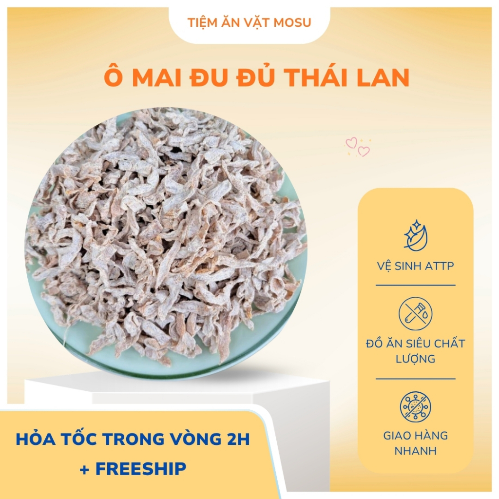 Ô Mai Thái Đu Đủ, Ô Mai Dây Đu Đủ Sợi, Ô Mai Giun Đu Đủ Chua Ngọt - Ăn Vặt Truyền Thống