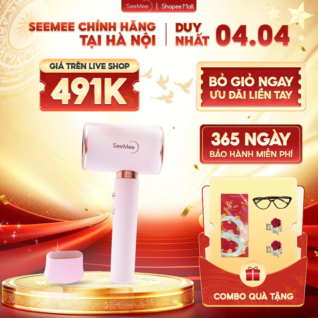 Máy sấy tóc nóng lạnh công suất cao SeeMee, sấy siêu nhanh tóc siêu mượt