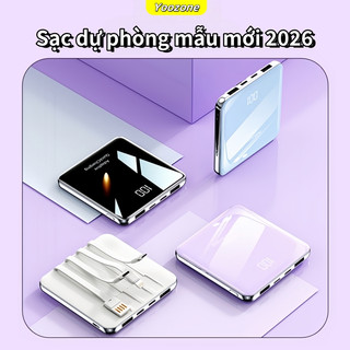 Sạc dự phòng mẫu mới 2026 20000mAh pin dự phòng tích hợp cáp sạc có màn hình LED