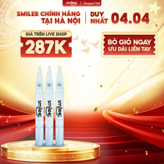 [GIÁ 261K TẠI LIVE SHOP] Set 3 bút gel tẩy trắng răng Smilee làm trắng răng tại nhà an toàn hạn chế gây ê buốt