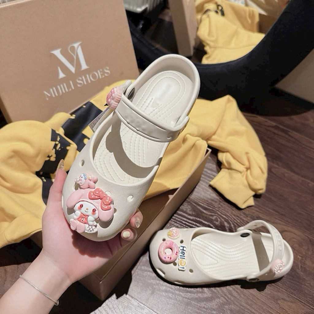 ( Tăng 1 size ) Giày Nhựa Ballet Mẫu Mới Kèm Ticker Xinh Yêu FROM NHỎ