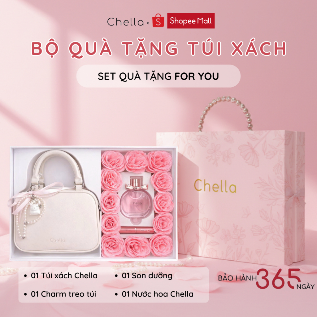 Bộ Quà Tặng Túi Xách CHELLA "For You" 2026- Quà tặng cho phái nữ - Quà tặng kĩ niệm tình yêu - Quà s