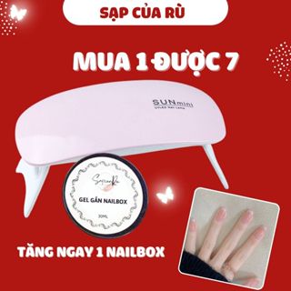 [DEAL THÁNG 3] Combo Gel Dán Móng Tay Giả, Nail Box,  máy hơ, gel định hình, keo gắn móng tay giả