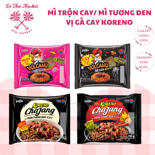 [Gói Lẻ] MÌ VOLCANO VỊ GÀ CAY PHÔ MAI/ MÌ XÀO BULGOGI - CÔ THƯ MARKET