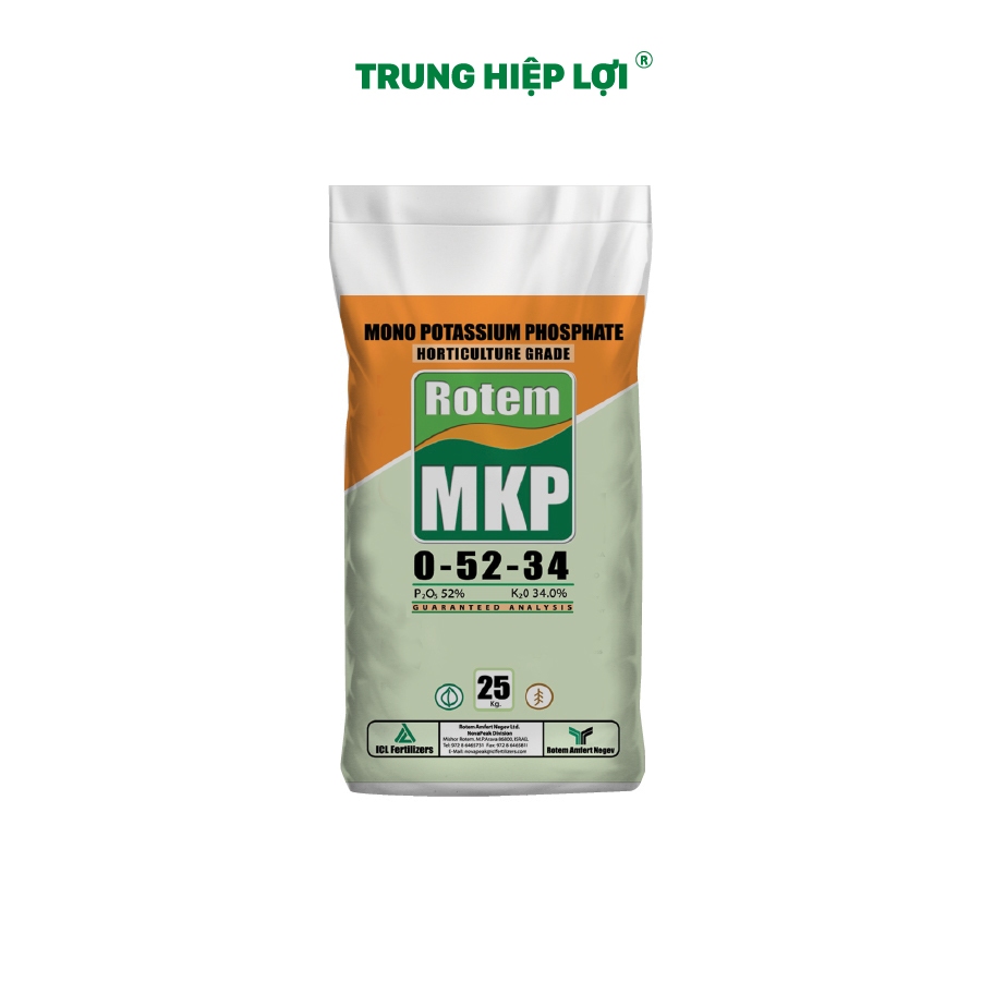 Phân bón NOVA ICL MKP 0-52-34 giúp cây Ra hoa đồng loạt - Trái ngọt thơm ngon - Bao 25KG - TRUNG HIỆ