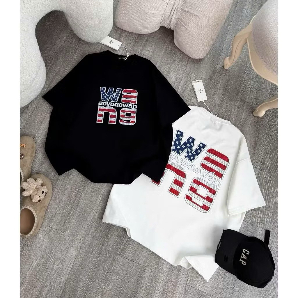 WANG - Áo thun nữ cotton 2c hình in sắc nét thiết kế Unisex phù hợp nam nữ 2T011 chất liệu cotton mề