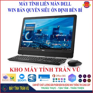 [ ƯU ĐÃI ] Máy tính liền màn AIO Dell tất cả trong một sẵn camera loa máy liền màn hình 24" FHD 1080