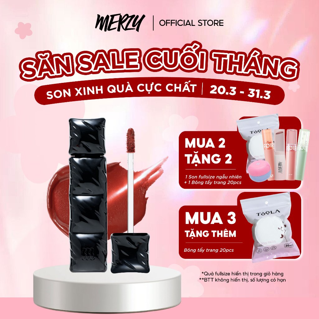 [V6 PUFFER] Son Kem Lì Merzy Puffer Velvet Tint 3.7g