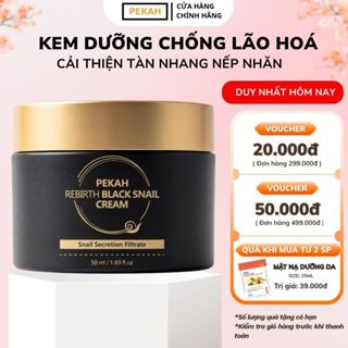 Kem Dưỡng Ốc Sên Chống Lão Hóa Giúp Mờ Thâm Giảm Tàn Nhang PEKAH Rebirth Black Snail Cream 50ml