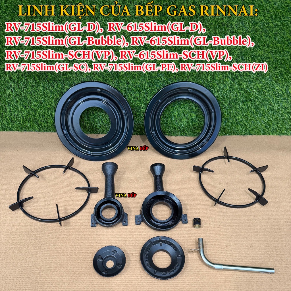 Linh Kiện Bếp ga Rinnai RV-715Slim(GL-D), RV-615Slim(GL-D), RV-715Slim(GL-Bubble), RV-615Slim(GL-Bub