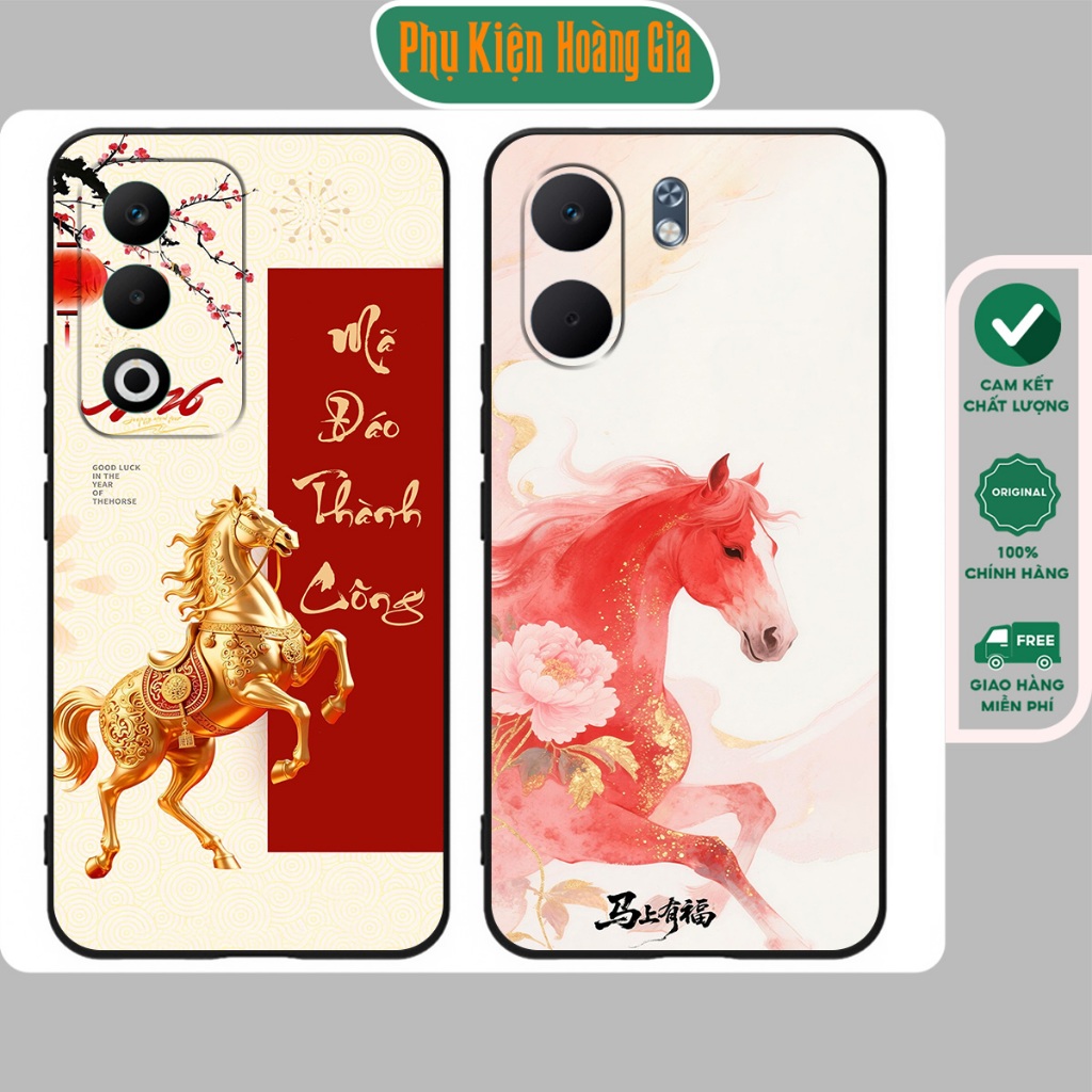 Ốp lưng Oppo A5/Oppo A5x/Oppo A5 Pro/Oppo A5i/Oppo A5i Pro in hình ngựa lucky horse 2026 mã đáo thàn
