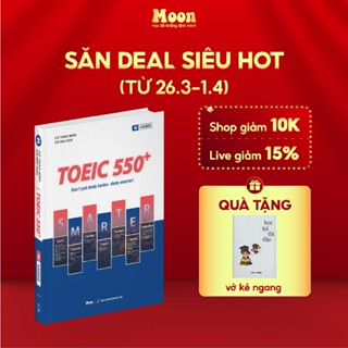 Sách Toeic 550+ ôn toeic 2 kỹ năng reading & listening 2024 -  Moonbook