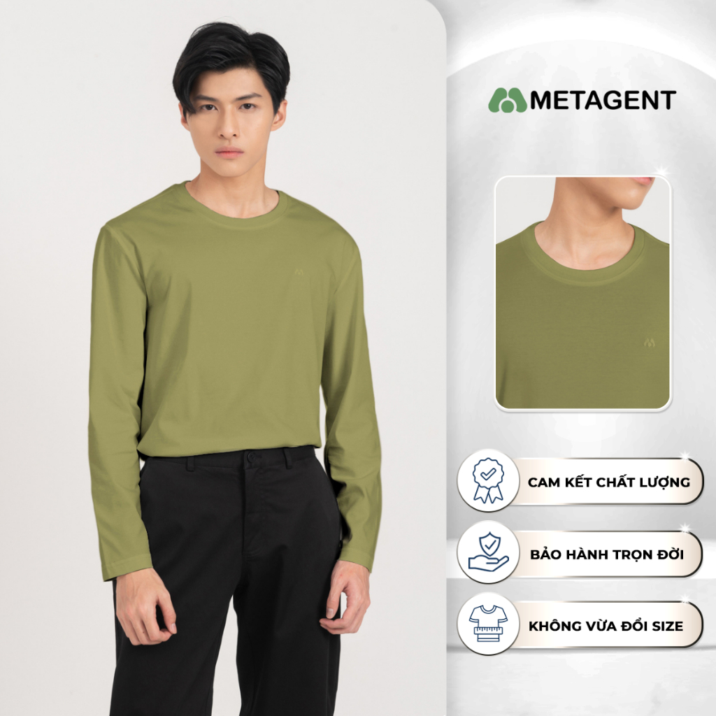 Long sleeve - Áo thun tay dài nam dáng Regular Metagent MS 58E4054