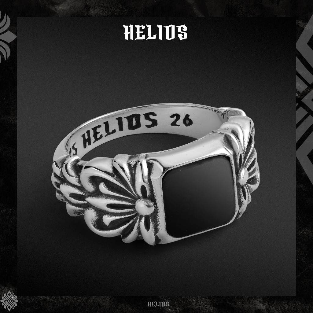 Nhẫn Solar Warden Helios Black Silver