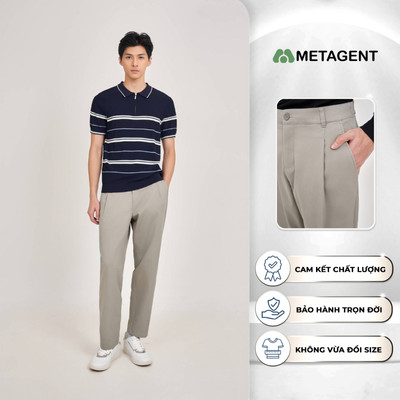Quần Tây Regular Khaki Gown nam Metagent MS 22E4280