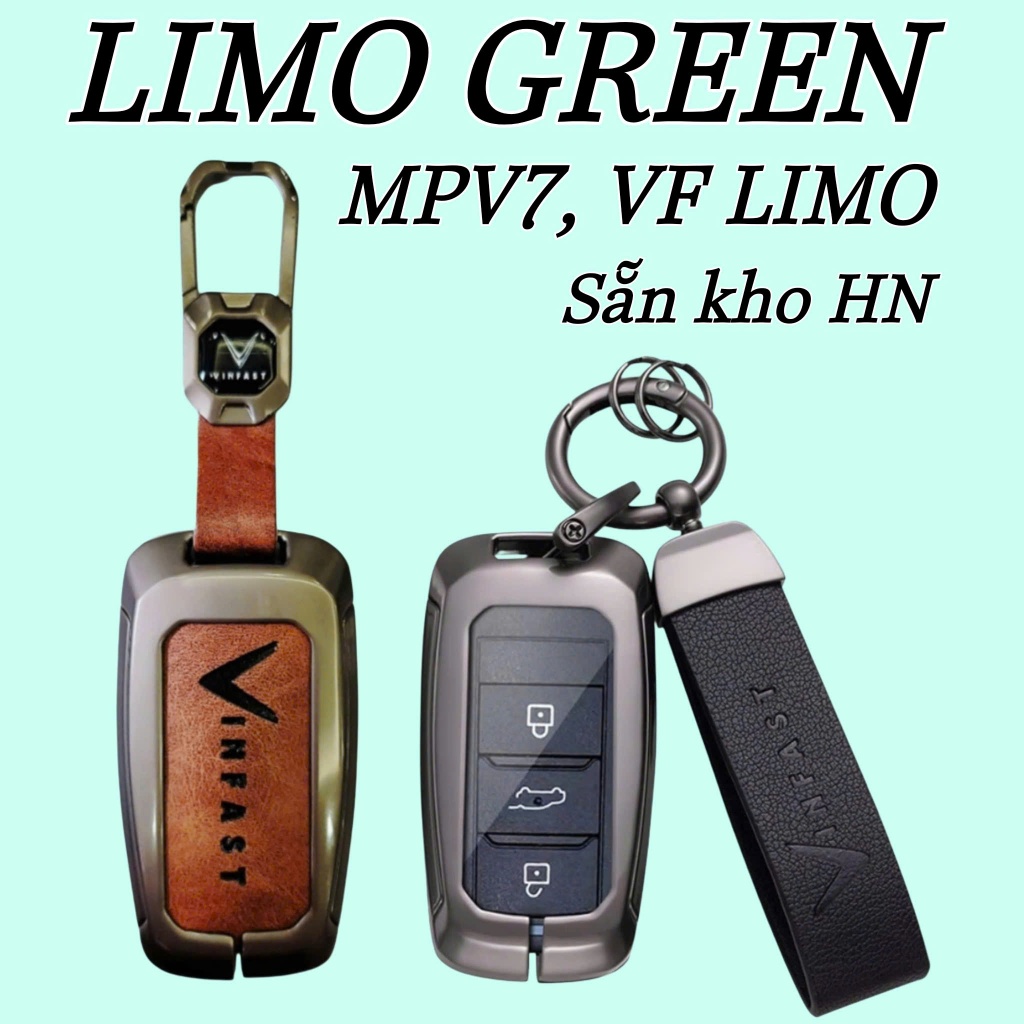 Ốp Chìa Khóa Xe Vinfast LIMO GREEN, MPV7, VF LIMO Bọc Chìa Khoá Xe Điện LIMO GREEN Bằng Kim Loại