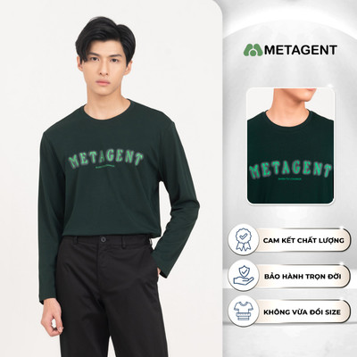 Áo thun nam dài tay dáng Regular METAGENT MS 58E4005