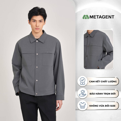 Áo khoác gió phối túi ngực nam Metagent MS 70E4351