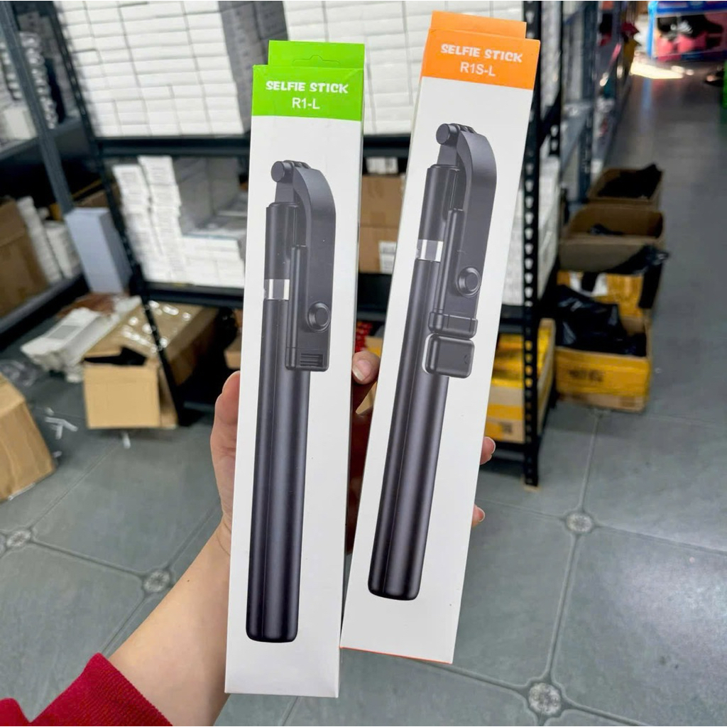 Gậy chụp ảnh 3 chân R1-L. R1S-L 1M7 thế hệ mới, selfie chụp hình, nút bluetooth điều khiển từ xa