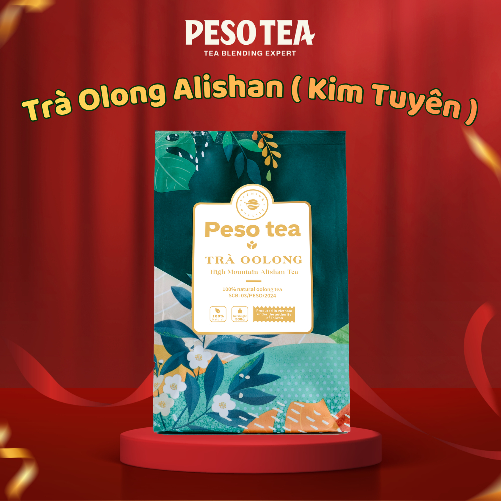 Trà Ô Long Alishan PESO túi 500Gr - Nền Trà Xanh Olong Thuần Giúp Dễ Dang Pha Chế Trà Sữa/Hoa Quả