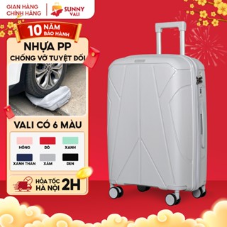 [HÀNG MỚI VỀ] Vali SUNNY LATTA Nhựa Dẻo PP Bền, Tích Hợp Cổng Sạc USB & Ngăn Đựng Cốc 20/24/28 inch