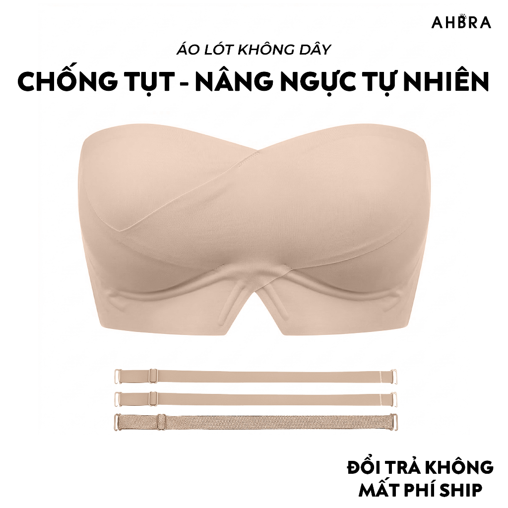 Áo Ngực Không Dây Chống Tụt Dáng Quây Mặc Áo Trễ Vai AHBRA FS01