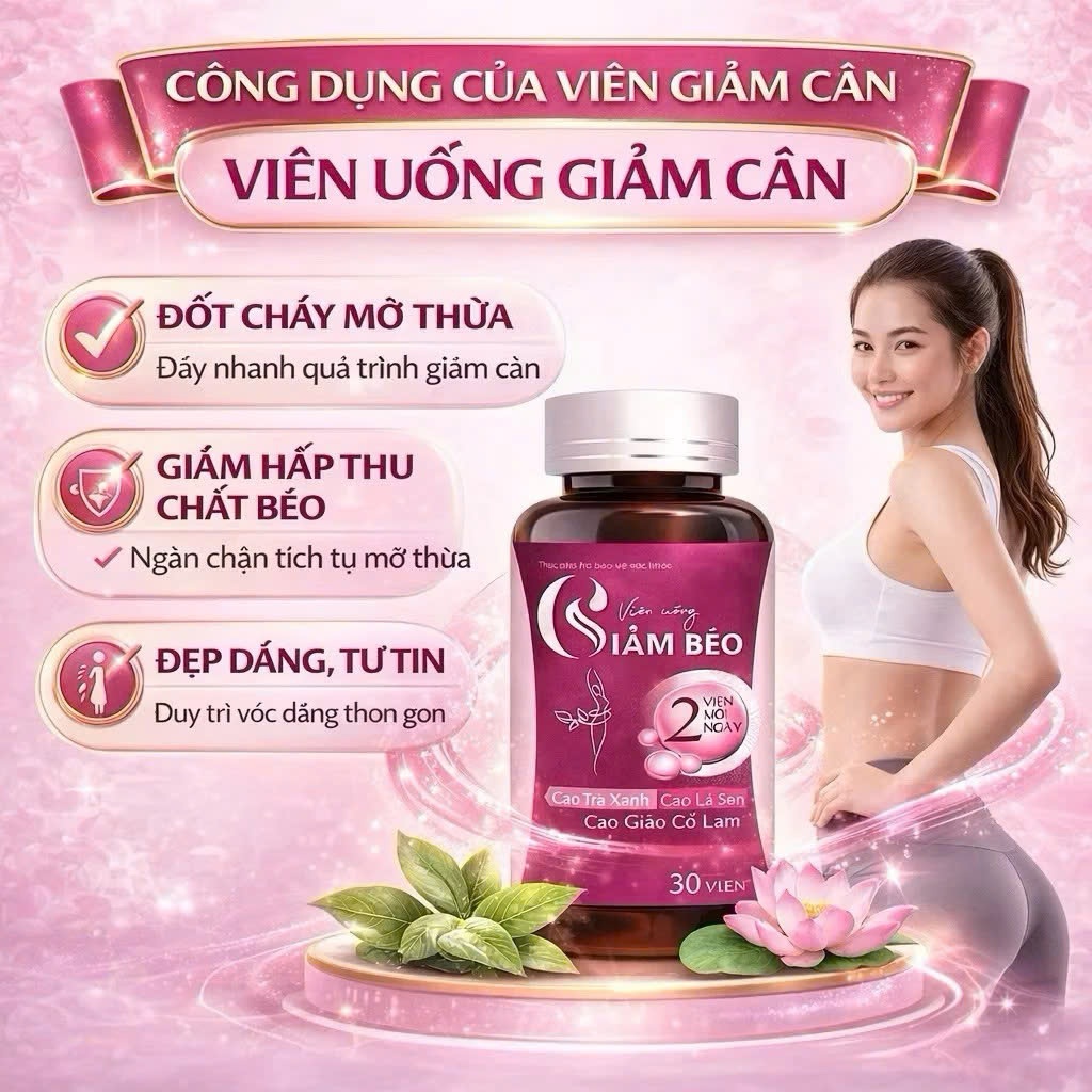 Viên Uống Giảm Béo Body Chính Hãng Cao Cấp Hộp 30 Viên - Giảm cân Body Sline giảm mỡ bụng cấp tốc an