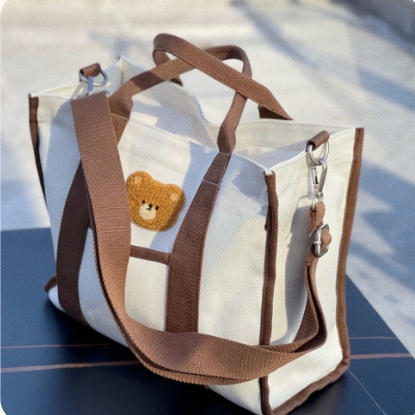 Túi Xách Bỉm Sữa Hàn Quốc Chống Thấm Size To Thời Trang Panda Kids - HT391