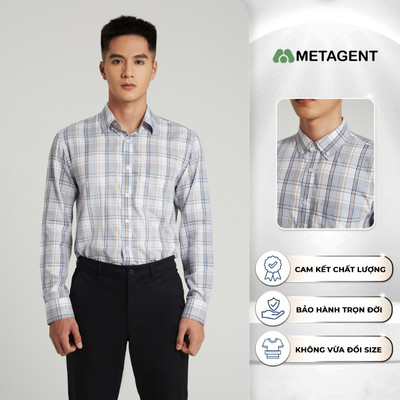 Áo sơ mi cổ đức chất liệu BAMBOO cao cấp Metagent MS 17E3530