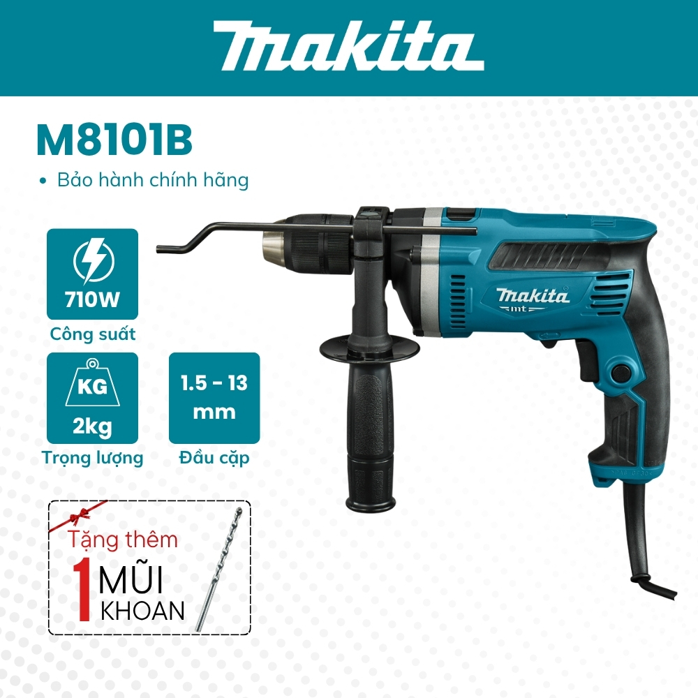 Máy khoan búa MAKITA M8101B (16MM-710W) - Hàng Chính Hãng
