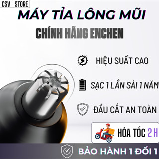 Máy Tỉa Lông Mũi ENCHEN EN005 | Đầu Lưỡi Xoay 360° | An Toàn | Gọn Nhẹ Dễ Dùng