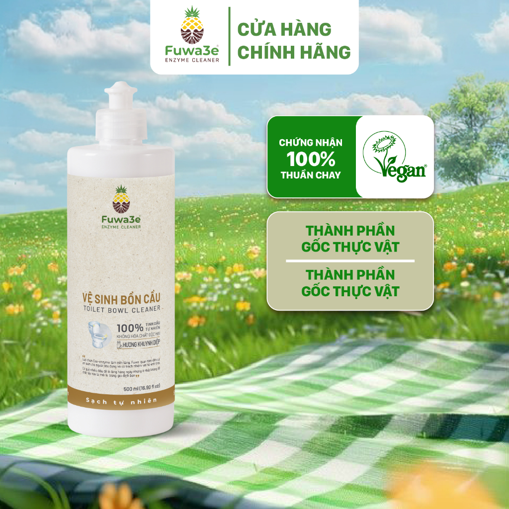 Chai Tẩy Bồn Cầu Fuwa3e Thành Phần Sinh Học Khử Mùi Hôi Diệt Khuẩn Bảo Vệ Men Sứ