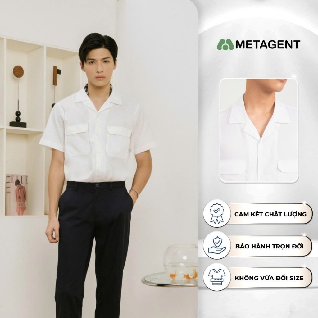 Áo sơ mi Uri nam dáng Regular Metagent MS 16E3961