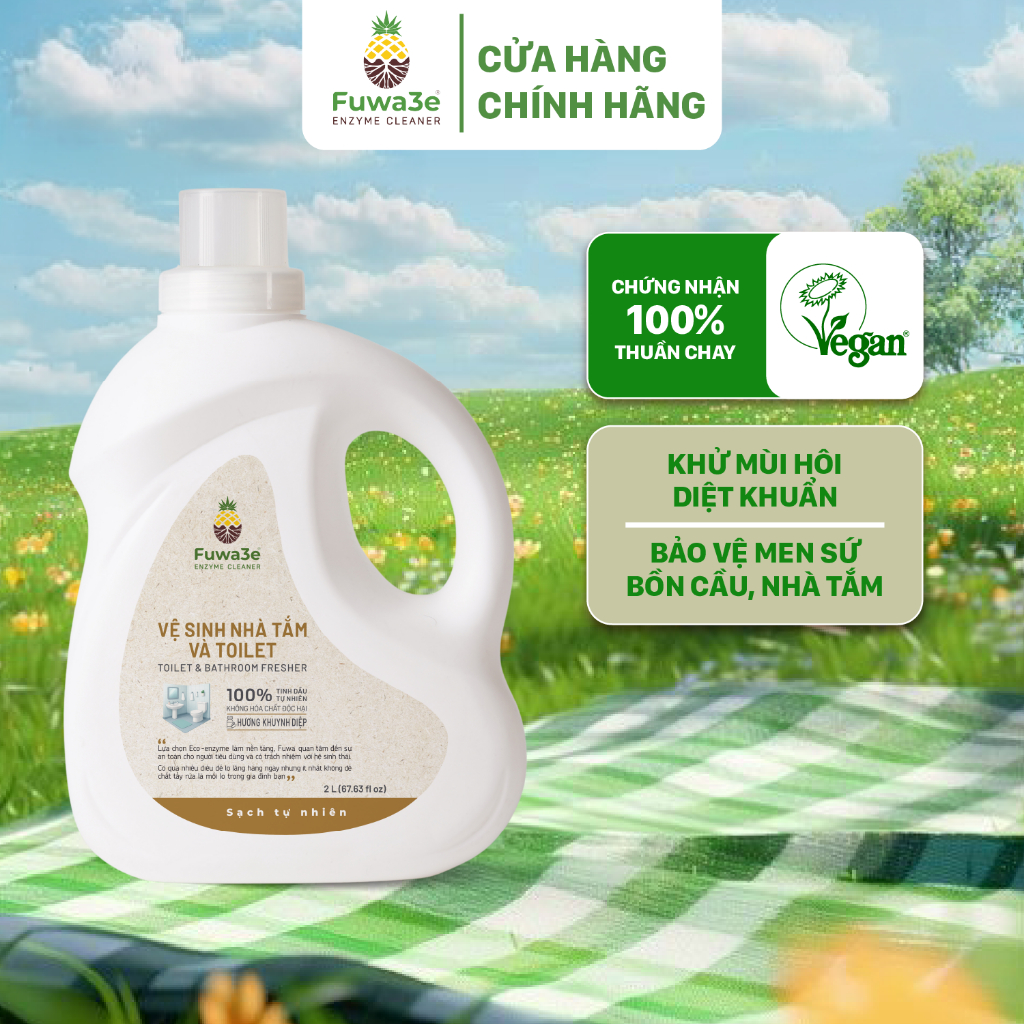 Can Tẩy Bồn Cầu Sinh Học Fuwa3e Diệt Khuẩn Khử Mùi Tẩy Sạch Vết Ố Vàng An Toàn Da Tay