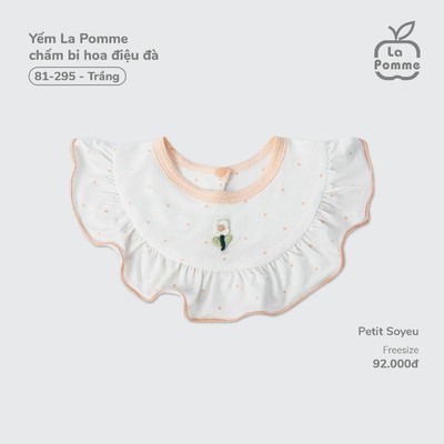 Yếm sơ sinh La Pomme- Phụ kiện sơ sinh cho bé trai/ bé gái- thiết kế đa năng, thấm sữa, giữ ấm cho trẻ sơ sinh- Freesize