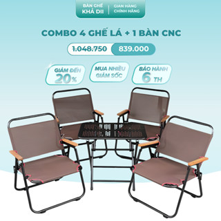 [COMBO] Ghế Camping khung tròn + Bàn, Gấp Gọn Chịu Lực Tốt – Sơn Tĩnh Điện – Gập Mở Nhanh - BG5