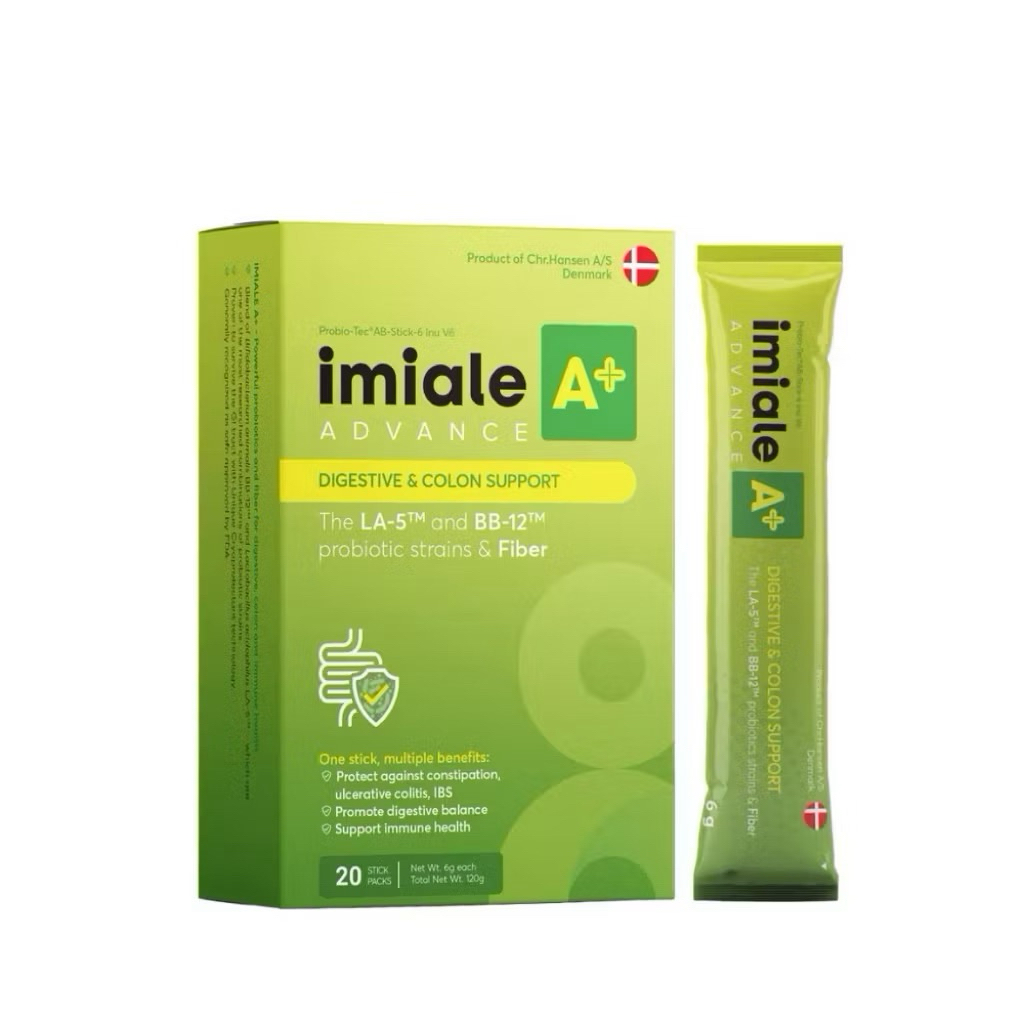 Men vi sinh IMIALE A+ hop 20goi chứa 6tỷ lợi khuẩn - Hỗ trợ cải thiện rối loạn tiêu hóa, táo bón, ti