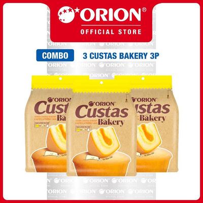 [LIVESTREAM] Combo 3 Túi Bánh Custas Bakery Castella Trứng Lava (3 Gói/Túi)