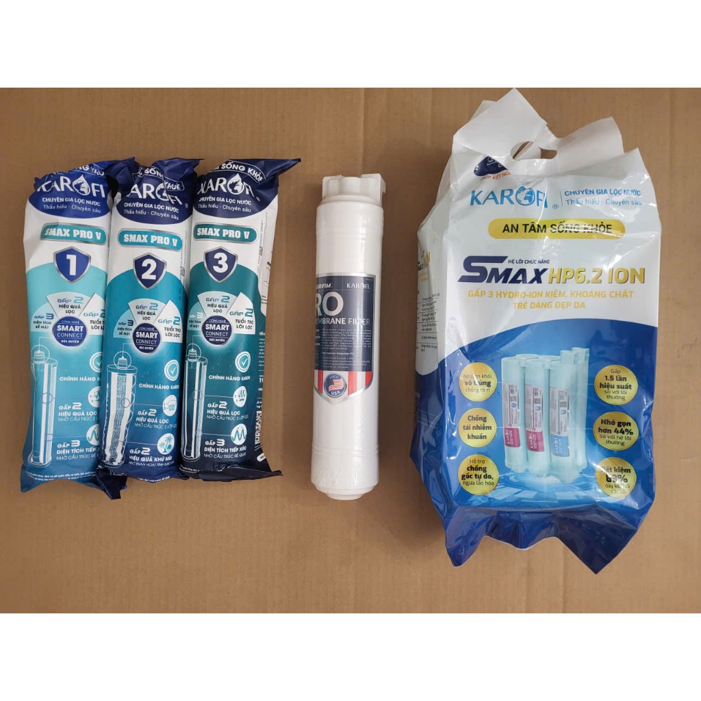 [COMBO] Bộ 10 Lõi lọc Karofi - Dùng thay cho máy model :KAQ-U98 Pro,KAQ-U95 Pro