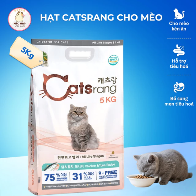 Combo 2 Hoặc 4 Túi - Thức Ăn Mèo Catsrang 5Kg, Siêu Tiết Kiệm, Dinh Dưỡng, Tăng Sức Đề Kháng