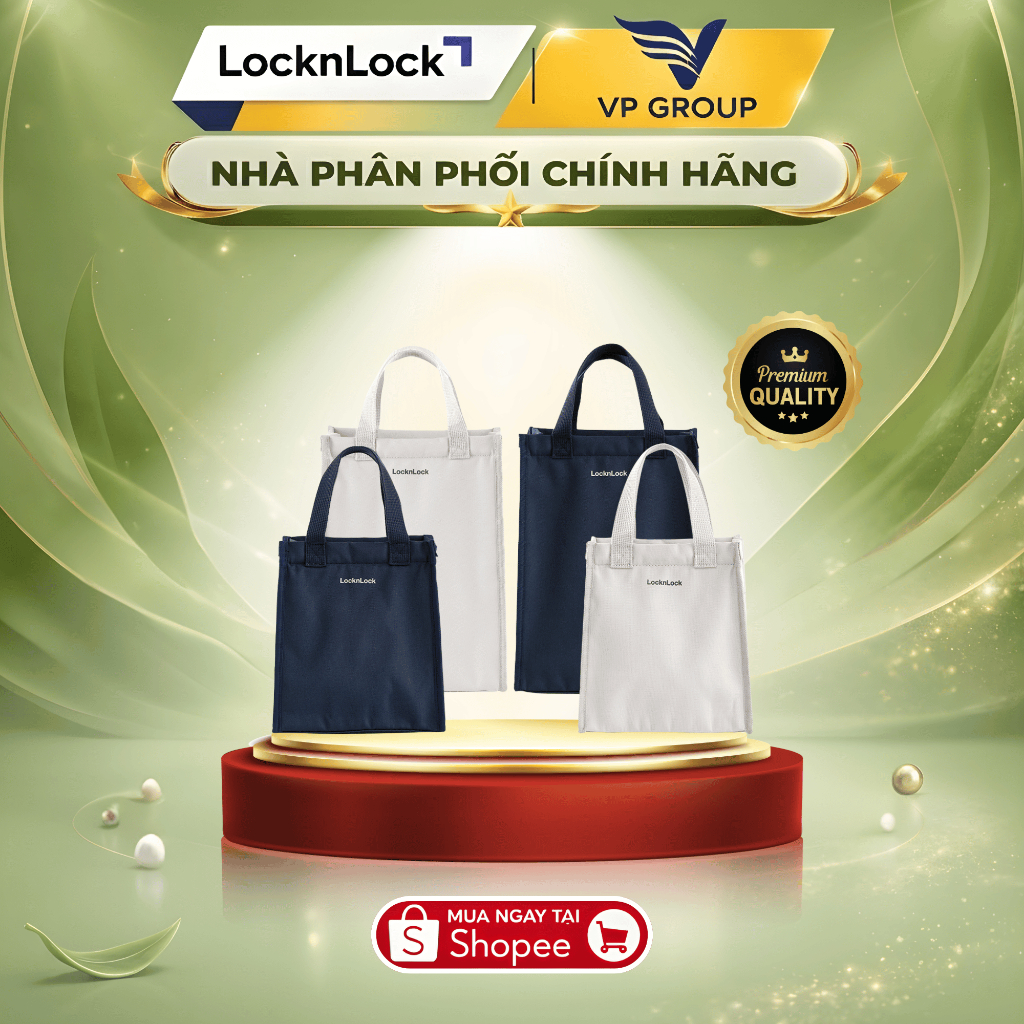 Túi Đựng Bộ Hộp Cơm LocknLock Daily Cooler - 2 màu (Xám, Xanh Navy) - HWB820, HWB821