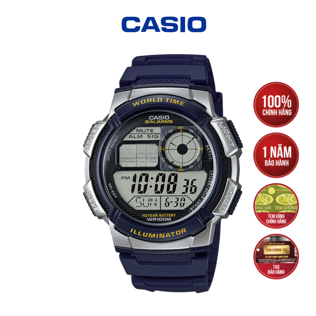 Đồng Hồ Casio Nam AE-1000W-2AVDF Dây nhựa - Hàng Chính Hãng