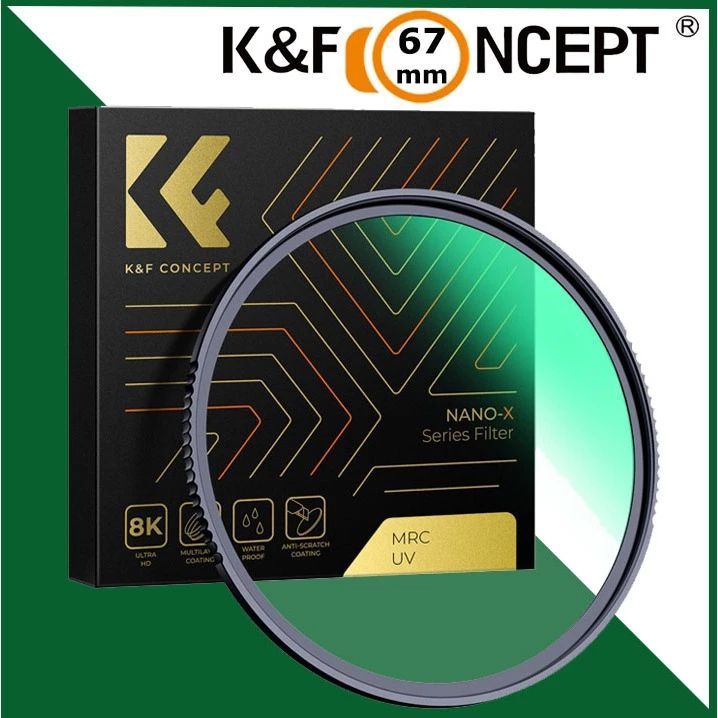 67mm (KF01.968) Kính lọc Máy ảnh Filter K&Fconcept Nano X MRC UV, Ultra HD 8K