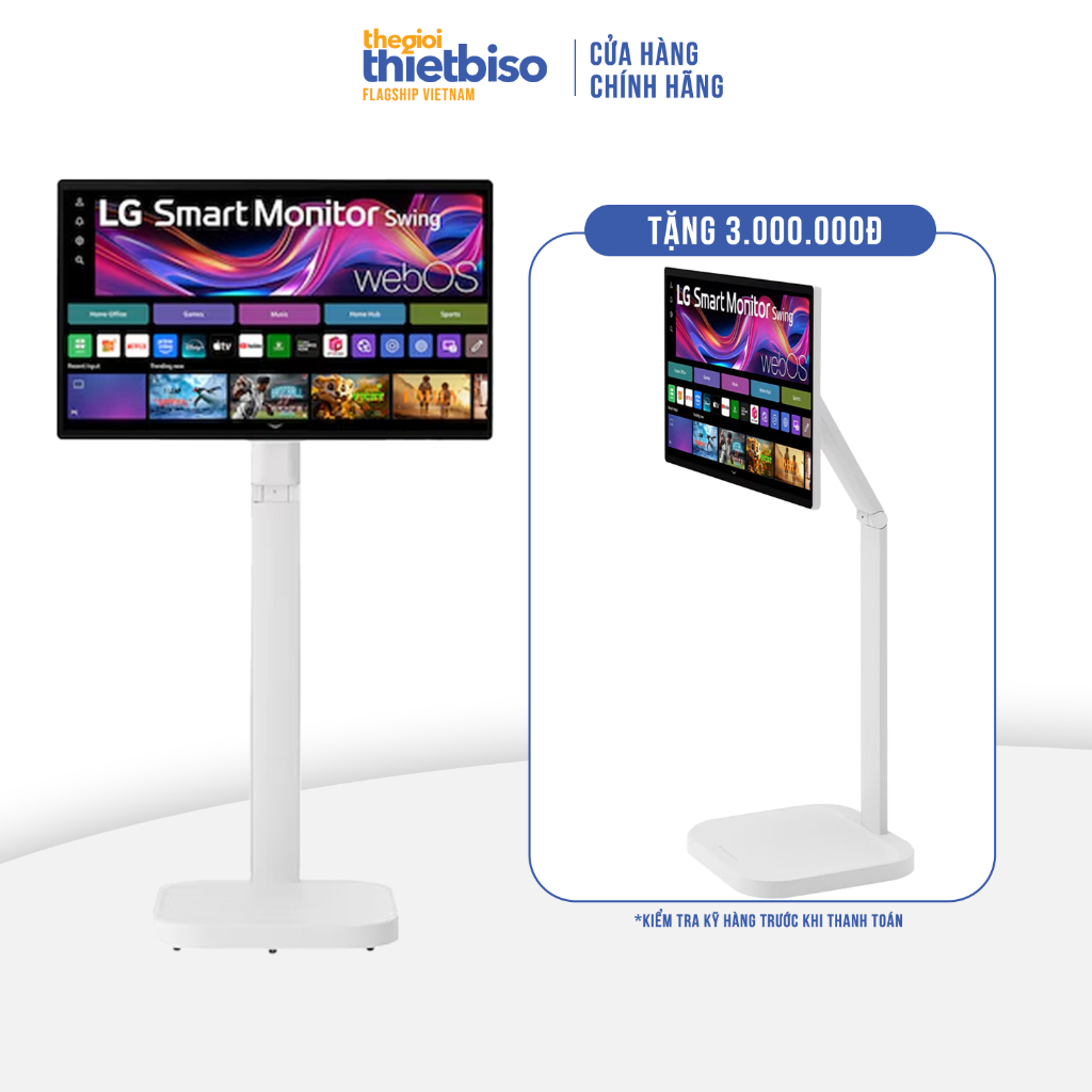 [HỎA TỐC 2H] Màn hình LG Smart Monitor Swing 32U889SA-W 31.5 inch 4K -UHD IPS màn hình cảm ứng- Bảo 